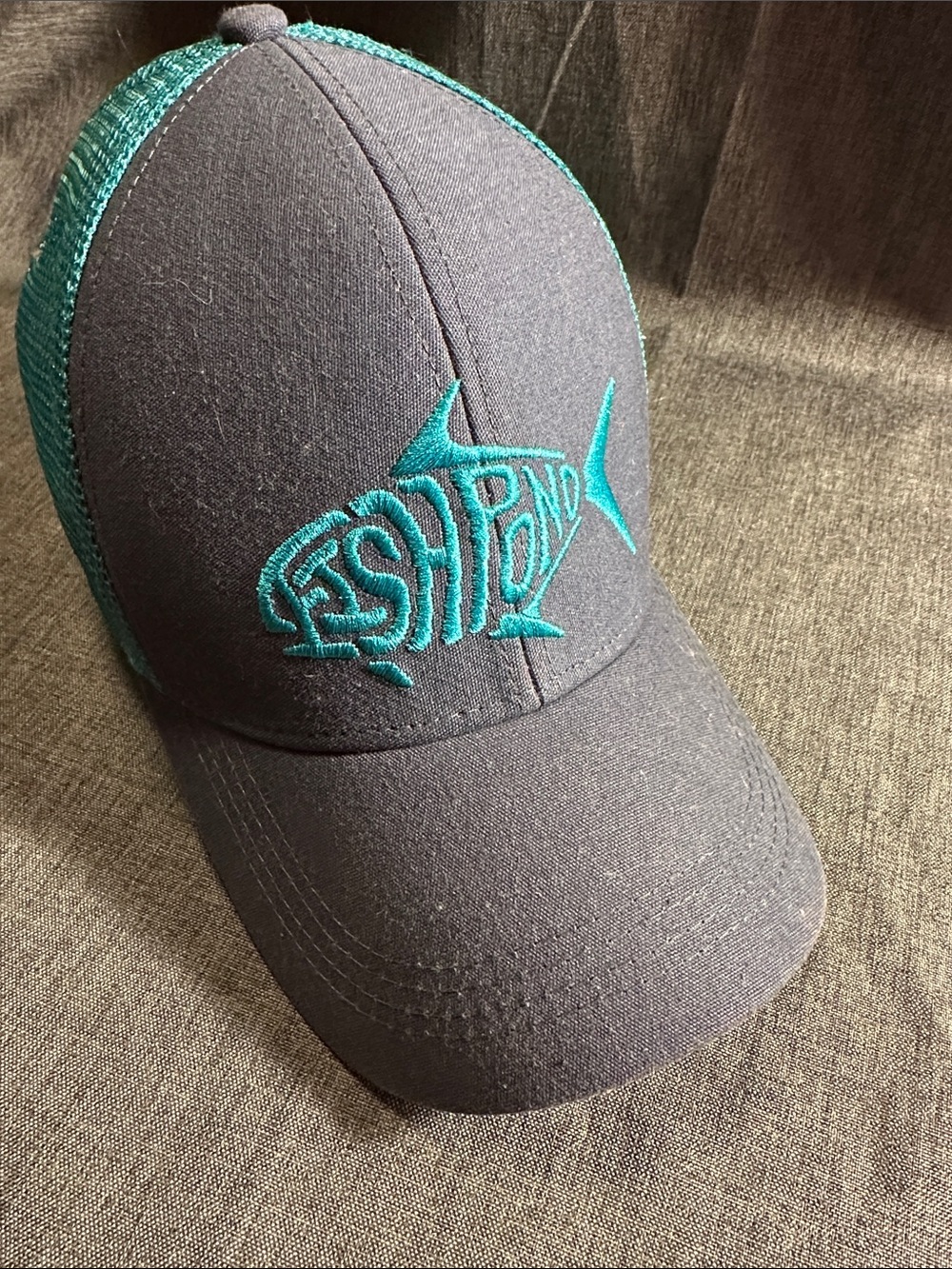 Teal & Charcoal Hat